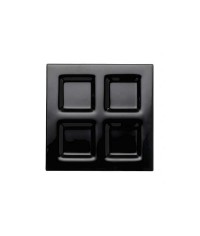 Nexus Square Tray (4 Comp) Black 